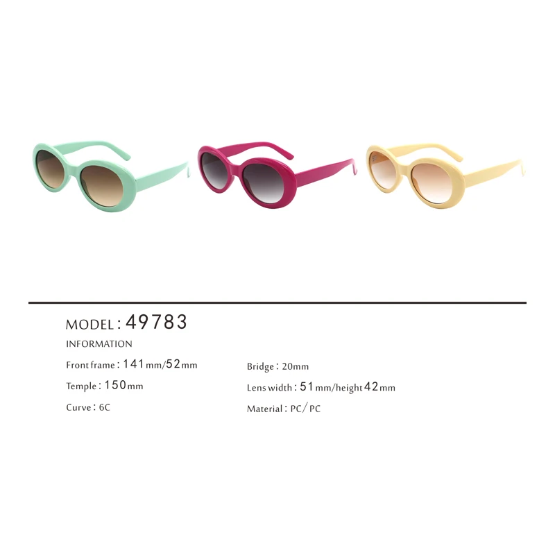 Little Cute Girls Retro Oval Sunglasses 49783 3 Little Cute Girls Retro Oval Sunglasses 49783 3